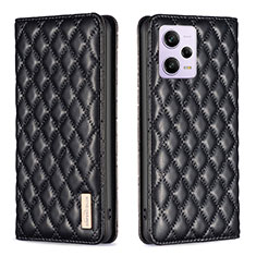 Funda de Cuero Cartera con Soporte Carcasa B11F para Xiaomi Redmi Note 12 Explorer Negro