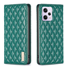 Funda de Cuero Cartera con Soporte Carcasa B11F para Xiaomi Redmi Note 12 Explorer Verde