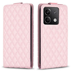 Funda de Cuero Cartera con Soporte Carcasa B11F para Xiaomi Redmi Note 13 5G Oro Rosa