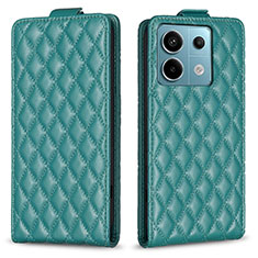 Funda de Cuero Cartera con Soporte Carcasa B11F para Xiaomi Redmi Note 13 Pro 5G Verde