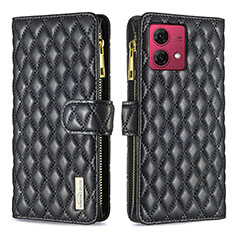 Funda de Cuero Cartera con Soporte Carcasa B12F para Motorola Moto G84 5G Negro