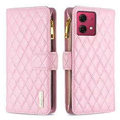 Funda de Cuero Cartera con Soporte Carcasa B12F para Motorola Moto G84 5G Oro Rosa