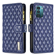 Funda de Cuero Cartera con Soporte Carcasa B12F para Nokia G11 Azul