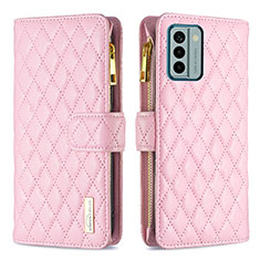 Funda de Cuero Cartera con Soporte Carcasa B12F para Nokia G22 Oro Rosa