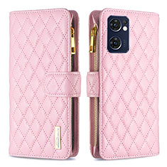 Funda de Cuero Cartera con Soporte Carcasa B12F para OnePlus Nord CE 2 5G Oro Rosa