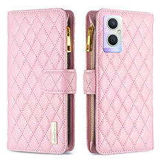 Funda de Cuero Cartera con Soporte Carcasa B12F para OnePlus Nord N20 5G Oro Rosa