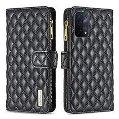 Funda de Cuero Cartera con Soporte Carcasa B12F para OnePlus Nord N200 5G Negro