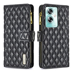 Funda de Cuero Cartera con Soporte Carcasa B12F para Oppo A2 5G Negro