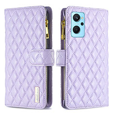 Funda de Cuero Cartera con Soporte Carcasa B12F para Oppo K10 4G Morado