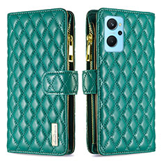 Funda de Cuero Cartera con Soporte Carcasa B12F para Oppo K10 4G Verde