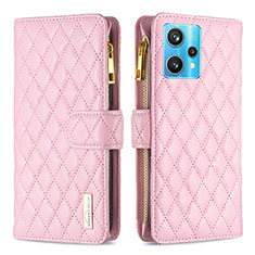 Funda de Cuero Cartera con Soporte Carcasa B12F para Realme 9 4G Oro Rosa