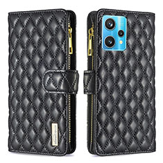 Funda de Cuero Cartera con Soporte Carcasa B12F para Realme 9 Pro+ Plus 5G Negro