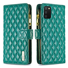 Funda de Cuero Cartera con Soporte Carcasa B12F para Samsung Galaxy A02s Verde