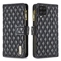 Funda de Cuero Cartera con Soporte Carcasa B12F para Samsung Galaxy A12 5G Negro