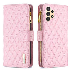 Funda de Cuero Cartera con Soporte Carcasa B12F para Samsung Galaxy A13 4G Oro Rosa