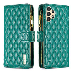 Funda de Cuero Cartera con Soporte Carcasa B12F para Samsung Galaxy A13 4G Verde