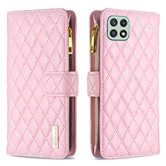 Funda de Cuero Cartera con Soporte Carcasa B12F para Samsung Galaxy A22s 5G Oro Rosa