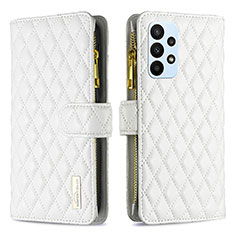 Funda de Cuero Cartera con Soporte Carcasa B12F para Samsung Galaxy A23 5G Blanco