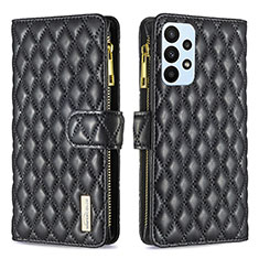 Funda de Cuero Cartera con Soporte Carcasa B12F para Samsung Galaxy A23 5G Negro