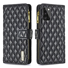 Funda de Cuero Cartera con Soporte Carcasa B12F para Samsung Galaxy A41 Negro