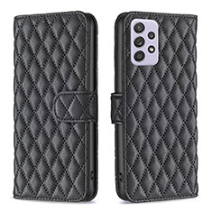 Funda de Cuero Cartera con Soporte Carcasa B12F para Samsung Galaxy A52 4G Negro