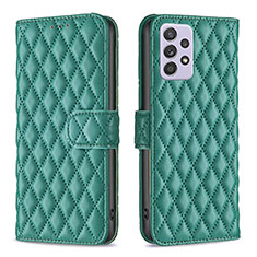 Funda de Cuero Cartera con Soporte Carcasa B12F para Samsung Galaxy A52 5G Verde