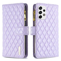 Funda de Cuero Cartera con Soporte Carcasa B12F para Samsung Galaxy A53 5G Morado