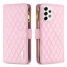 Funda de Cuero Cartera con Soporte Carcasa B12F para Samsung Galaxy A53 5G Oro Rosa