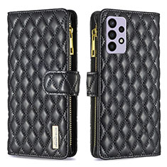 Funda de Cuero Cartera con Soporte Carcasa B12F para Samsung Galaxy A72 4G Negro