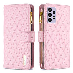 Funda de Cuero Cartera con Soporte Carcasa B12F para Samsung Galaxy A72 4G Oro Rosa