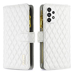 Funda de Cuero Cartera con Soporte Carcasa B12F para Samsung Galaxy A73 5G Blanco