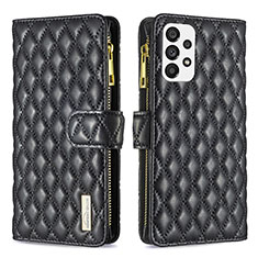 Funda de Cuero Cartera con Soporte Carcasa B12F para Samsung Galaxy A73 5G Negro