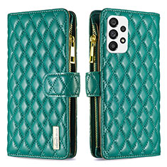 Funda de Cuero Cartera con Soporte Carcasa B12F para Samsung Galaxy A73 5G Verde