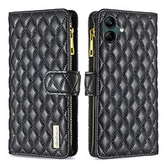 Funda de Cuero Cartera con Soporte Carcasa B12F para Samsung Galaxy F04 Negro