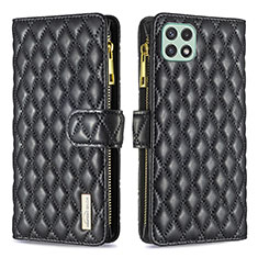 Funda de Cuero Cartera con Soporte Carcasa B12F para Samsung Galaxy F42 5G Negro