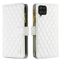 Funda de Cuero Cartera con Soporte Carcasa B12F para Samsung Galaxy M12 Blanco