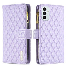 Funda de Cuero Cartera con Soporte Carcasa B12F para Samsung Galaxy M23 5G Morado