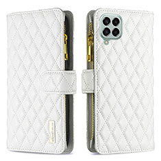 Funda de Cuero Cartera con Soporte Carcasa B12F para Samsung Galaxy M33 5G Blanco