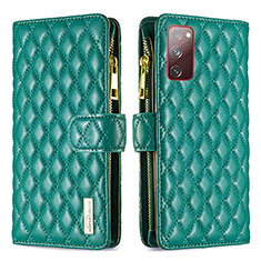 Funda de Cuero Cartera con Soporte Carcasa B12F para Samsung Galaxy S20 FE (2022) 5G Verde