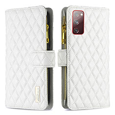 Funda de Cuero Cartera con Soporte Carcasa B12F para Samsung Galaxy S20 FE 4G Blanco