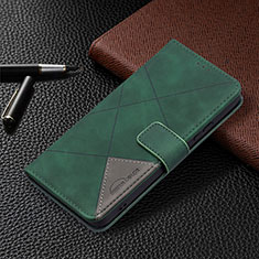 Funda de Cuero Cartera con Soporte Carcasa B12F para Samsung Galaxy S22 Plus 5G Verde