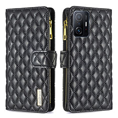 Funda de Cuero Cartera con Soporte Carcasa B12F para Xiaomi Mi 11T 5G Negro