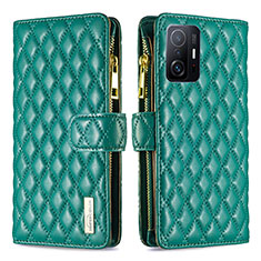 Funda de Cuero Cartera con Soporte Carcasa B12F para Xiaomi Mi 11T 5G Verde