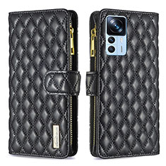 Funda de Cuero Cartera con Soporte Carcasa B12F para Xiaomi Mi 12T 5G Negro