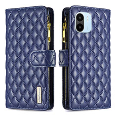 Funda de Cuero Cartera con Soporte Carcasa B12F para Xiaomi Poco C51 Azul