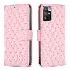 Funda de Cuero Cartera con Soporte Carcasa B12F para Xiaomi Redmi 10 (2022) Oro Rosa