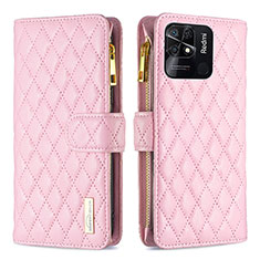 Funda de Cuero Cartera con Soporte Carcasa B12F para Xiaomi Redmi 10 Power Oro Rosa