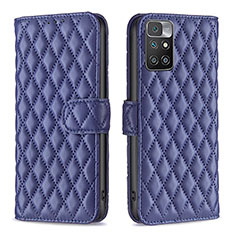 Funda de Cuero Cartera con Soporte Carcasa B12F para Xiaomi Redmi Note 11 4G (2021) Azul