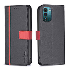 Funda de Cuero Cartera con Soporte Carcasa B13F para Nokia G11 Negro