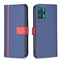 Funda de Cuero Cartera con Soporte Carcasa B13F para Realme 9 5G Azul